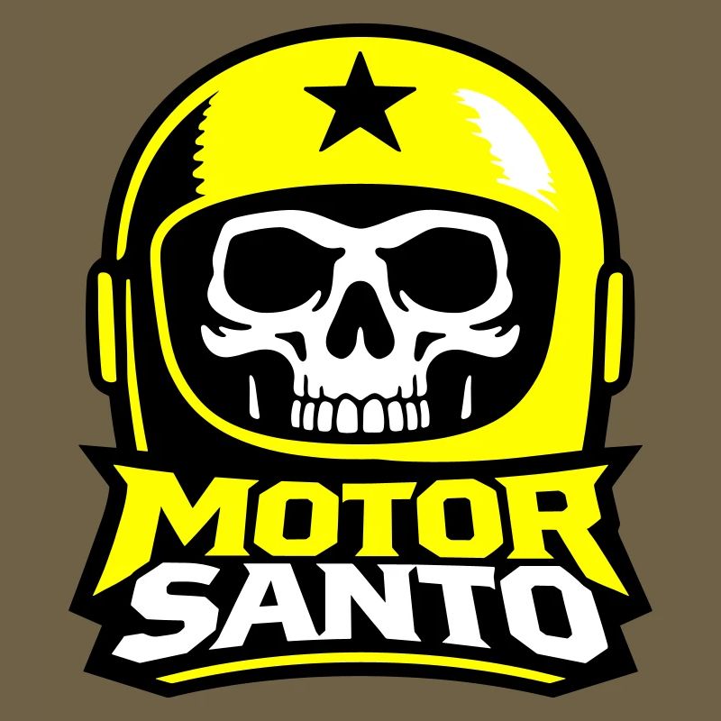 Motor Santo Skull Logo