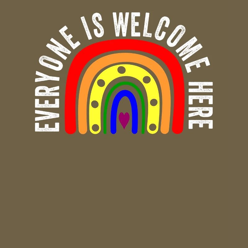 UNITY DAY Everyone is Welcome Here Boho Rainbow