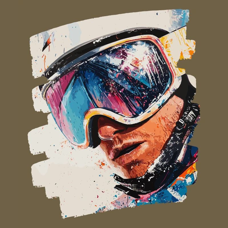 Snowboarder Pulverschnee