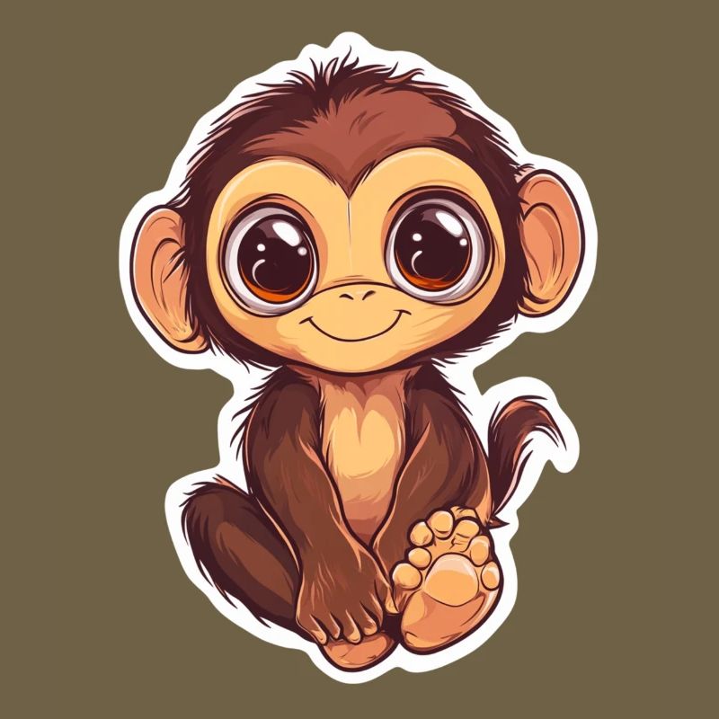 Affe Süsses Äffchen Geschenk für Affenfans