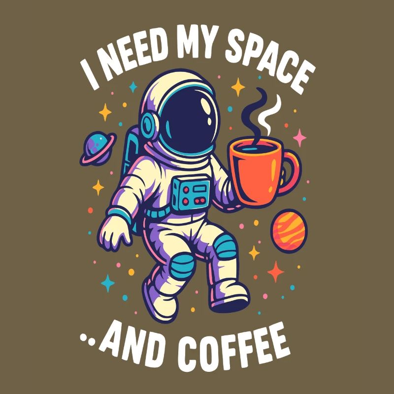 Astronaut mit Kaffee