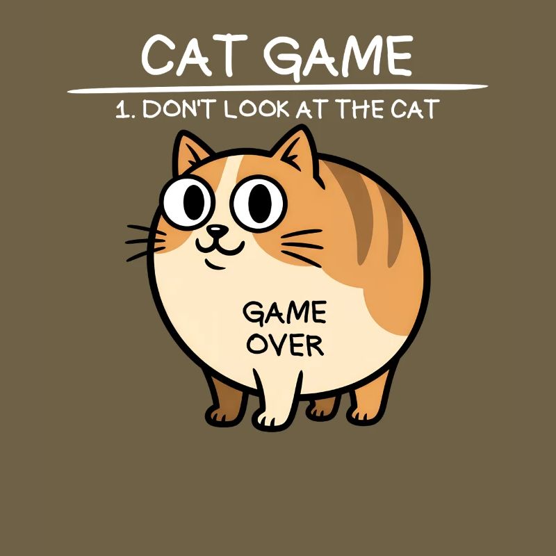 Jeu de chat Ne regarde pas le chat drôle de chat