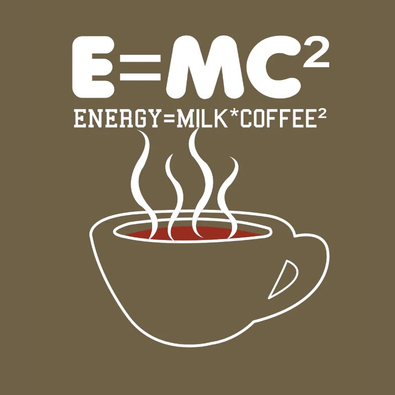 Coffee Formula E=MC2 Illustration