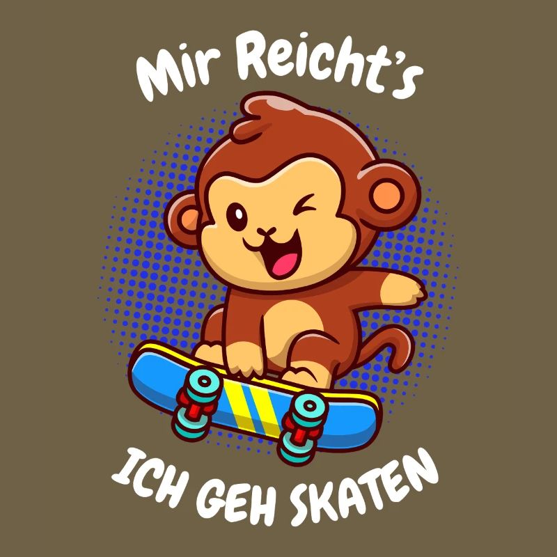 I've had enough, I'm going skating, monkey!