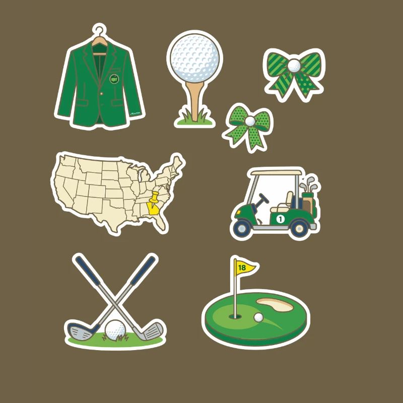 Golf-Universum Sticker-Set