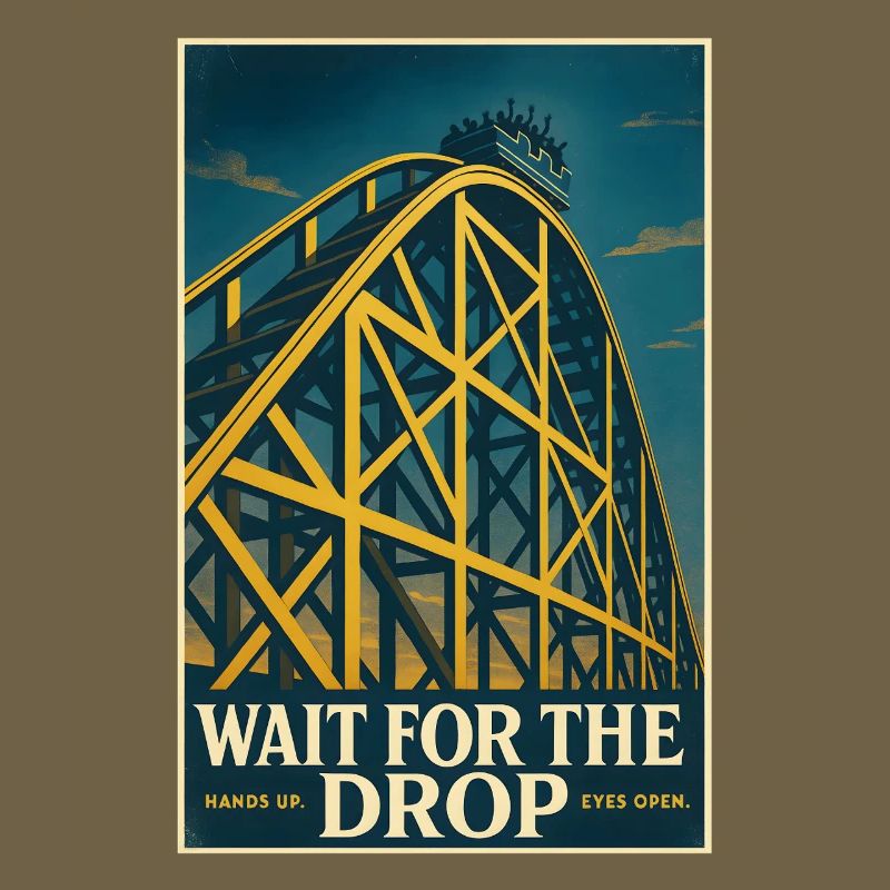 Warte auf den Drop | Achterbahn Thrill
