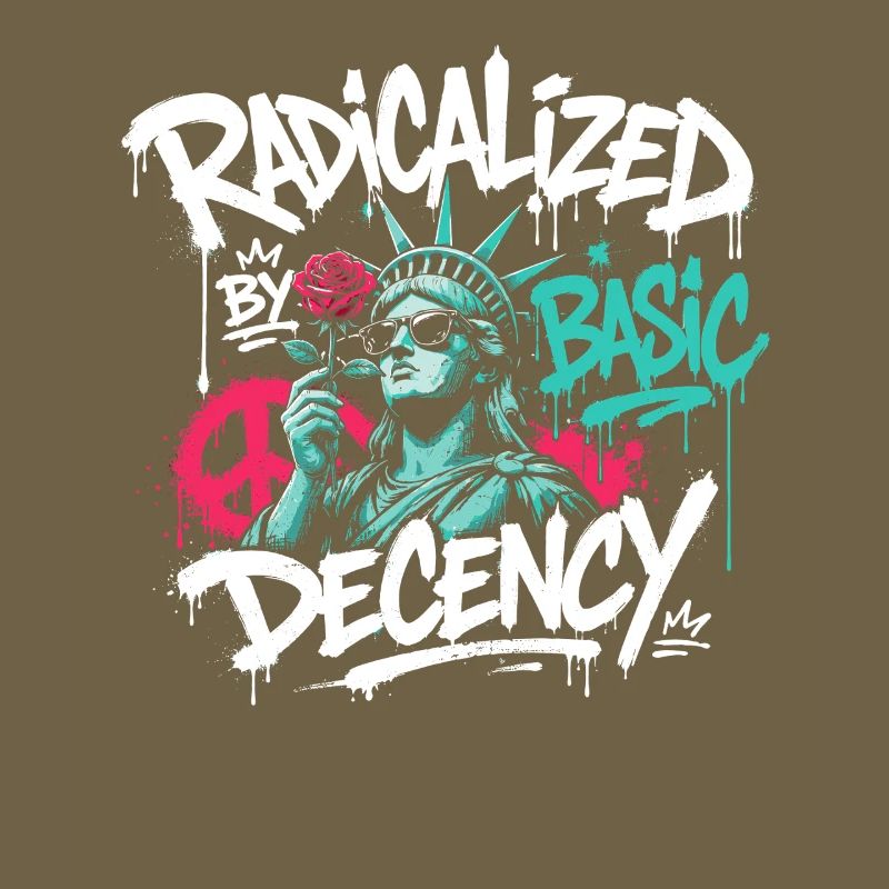 Radikalisierte Basic Decency Graffiti