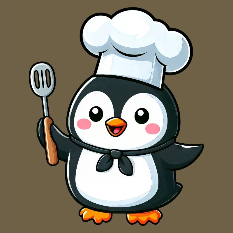 Mignon pingouin Chef bande dessinée conception de bande dessinée