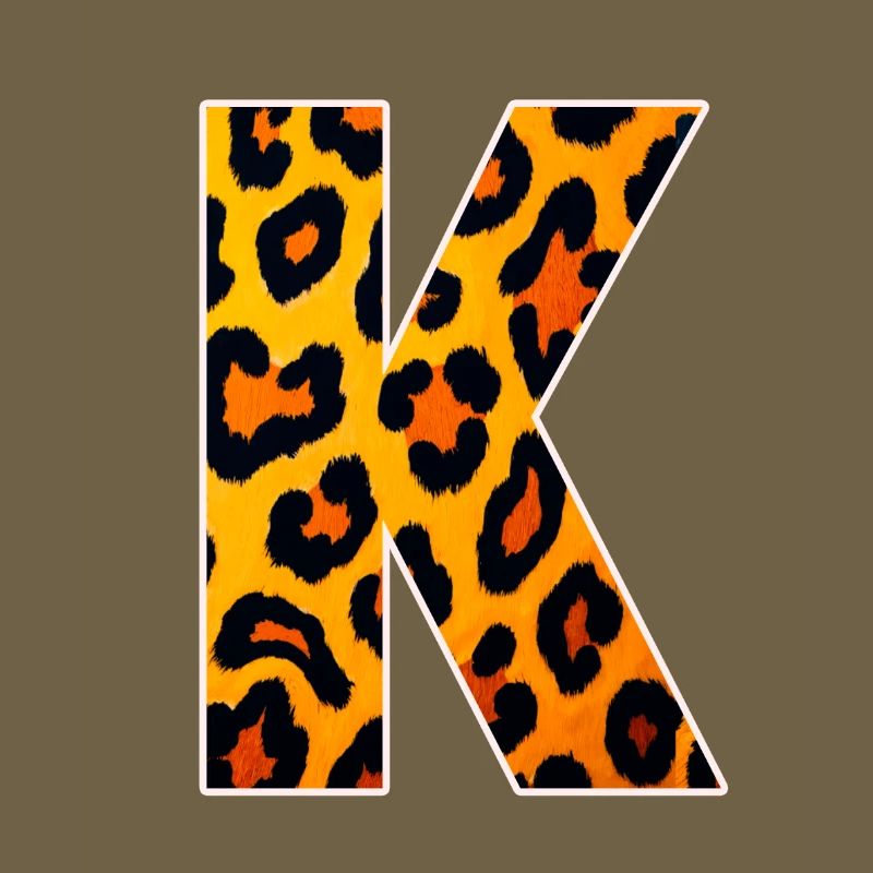 Leopard letter K