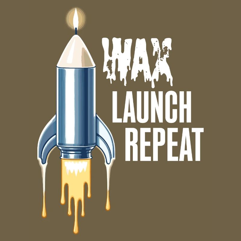 WAX Launch Repeat – Funny Rocket Candle Design