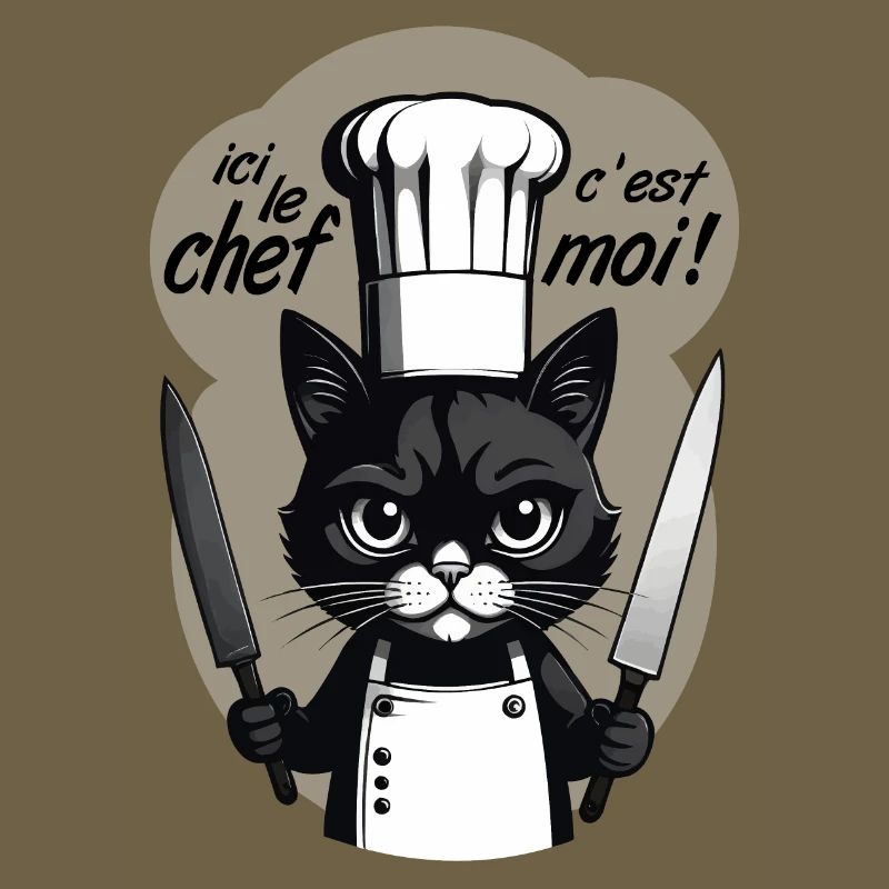 I'm the chef here! Cat Humor Chef Kitchen