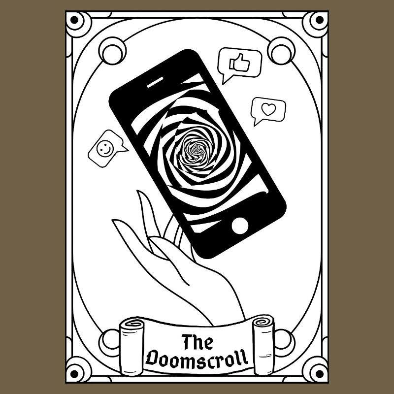 Doomscroll Brainrot Smartphone Tarot