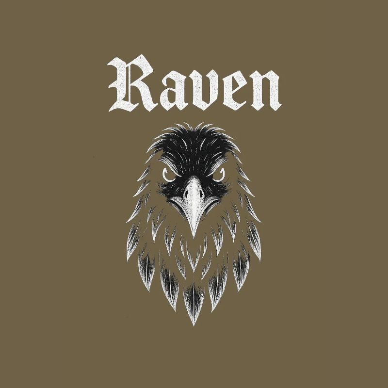 Raven Gothic Head Illustration Gift Idea