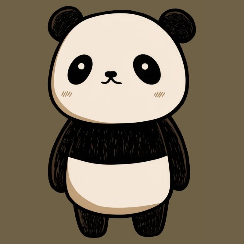 dessin panda, panda mignon, bébé panda