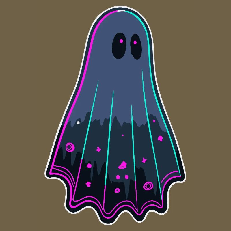 Ghost Neon Mystical Silhouette