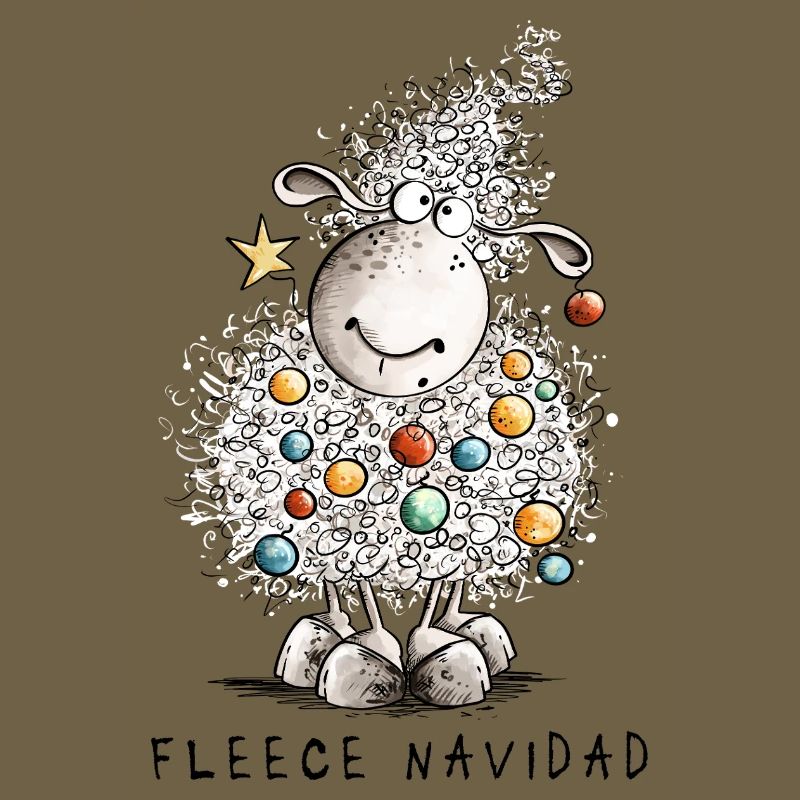 Fleece Navidad Weihnachtsschaf Cartoon Schaf