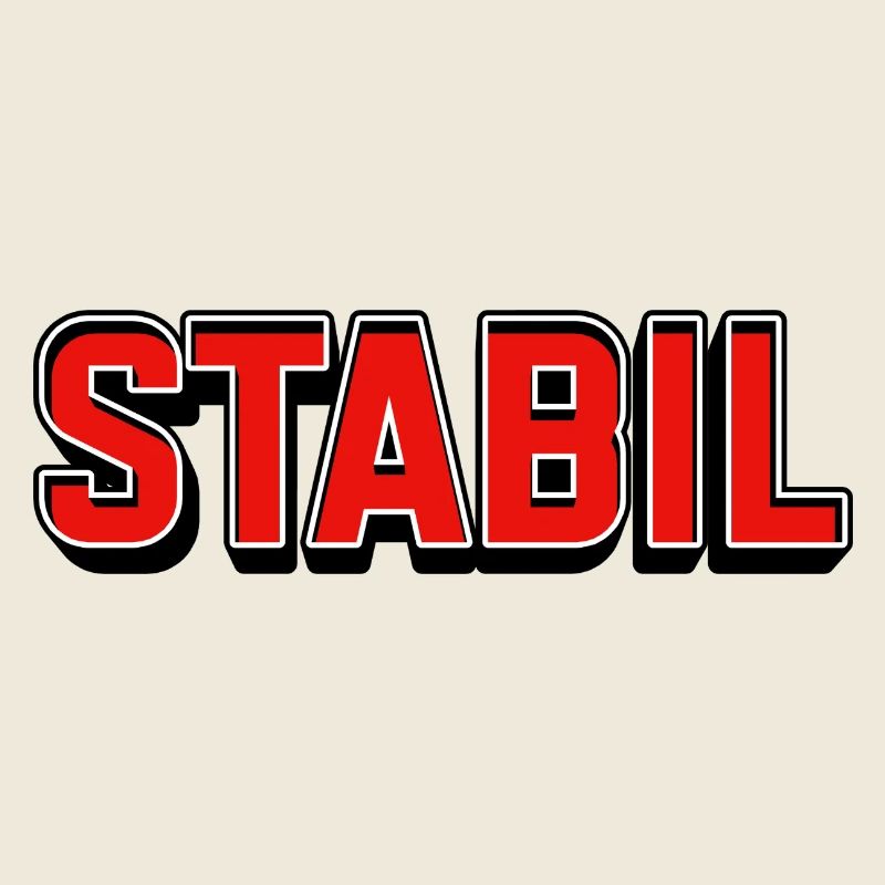 Stabil Knallrot Blockschrift