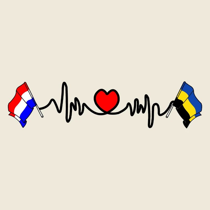 Cardio coeur Drapeau Pays-Bas, drapeau Gueldre