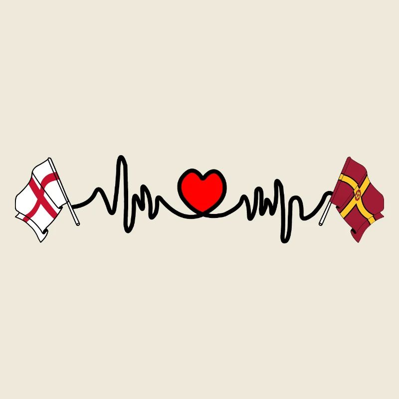 Drapeau du Northamptonshire avec drapeau anglais