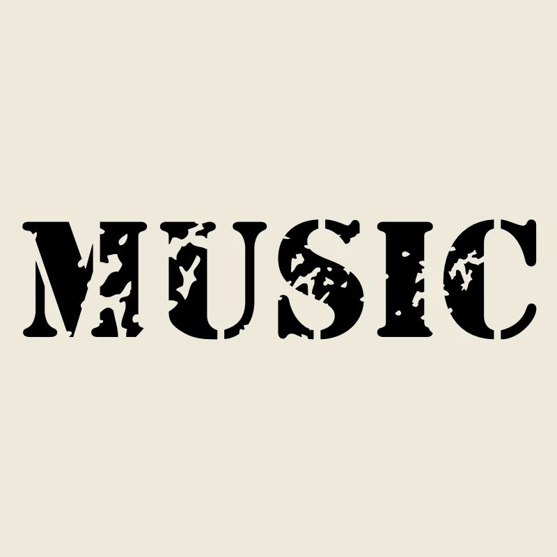 music as a stamp print design