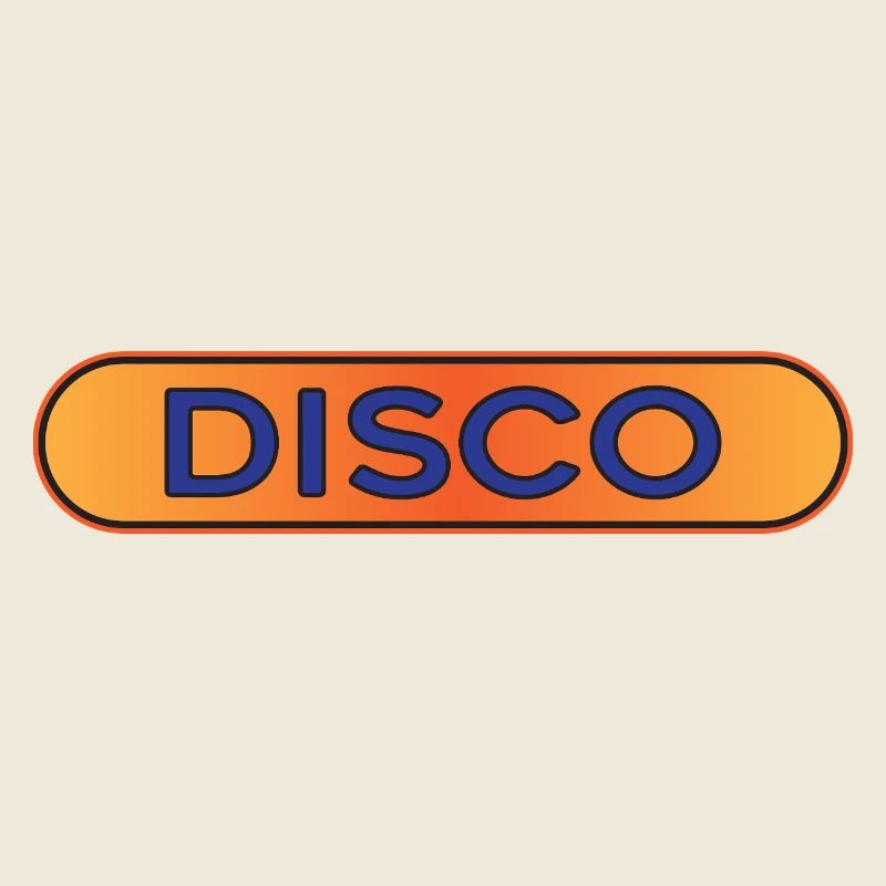 Disco Neon Retro Badge