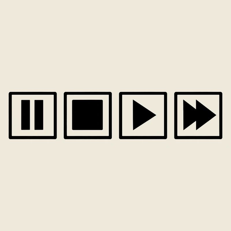 Boutons rétro de télécommande Oldschool Minimalist