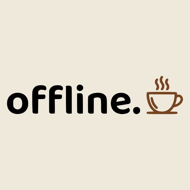 Offline minimalistisches Kaffee-Hemd