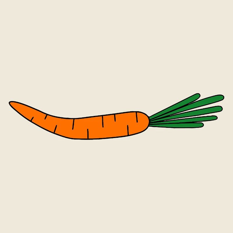 Bright Carrot Silhouette