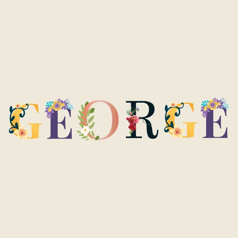 GEORGE name adorned with flowers