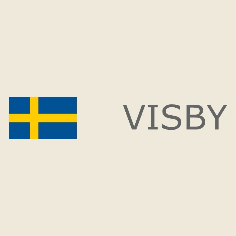 Drapeau de la Suède - Visby - Sverige - Schweden