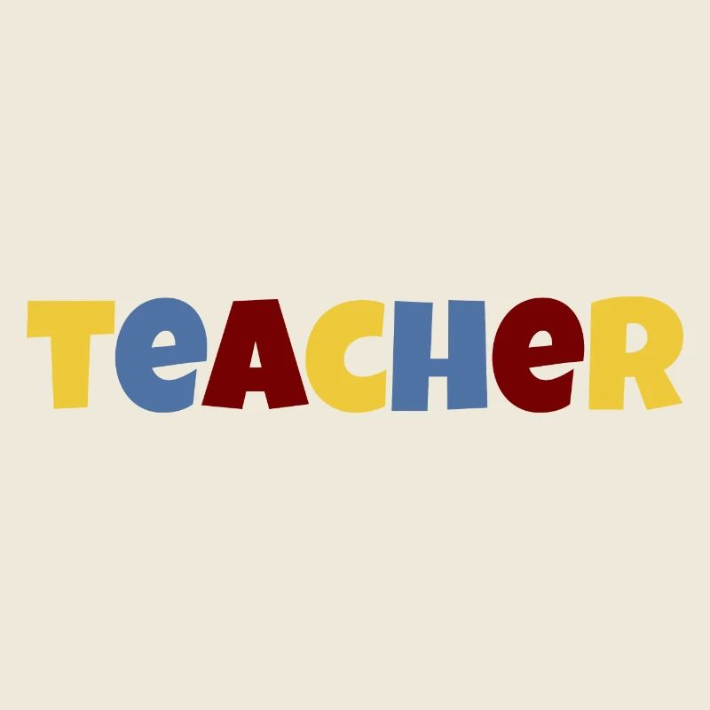 Teacher colorful text