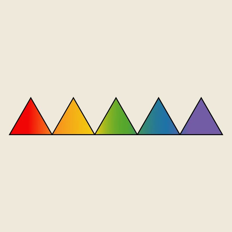 Triangles LGBTQ arc-en-ciel