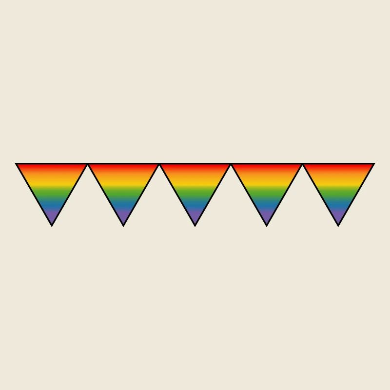 Triangles LGBTQIA arc-en-ciel
