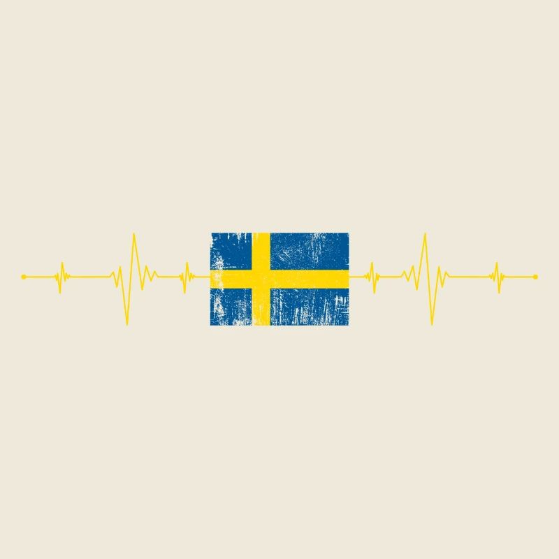 Drapeau de la Suède Heartbeat