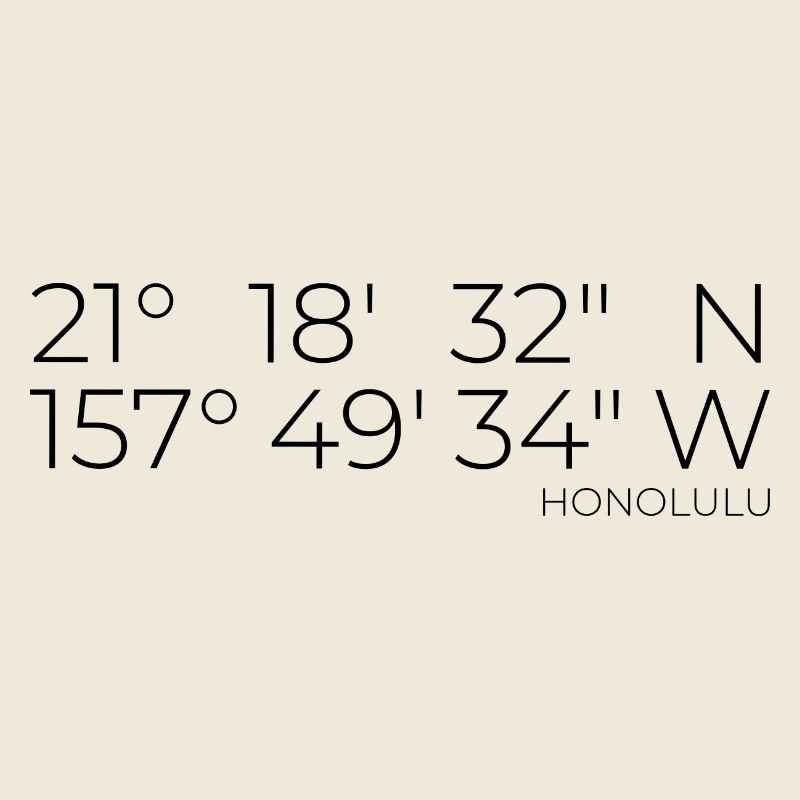 Coordonnées : Honolulu, Oahu, Hawaï