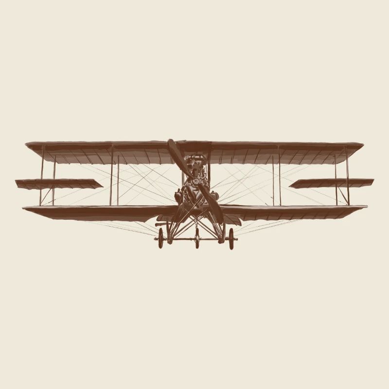 Vintage Flugzeug Doppeldecker Design