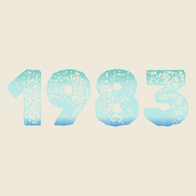 1983 Grunge Gradient Ziffern
