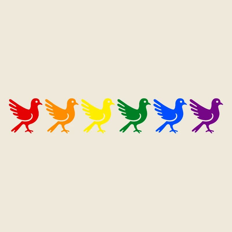 Regenbogen Tauben