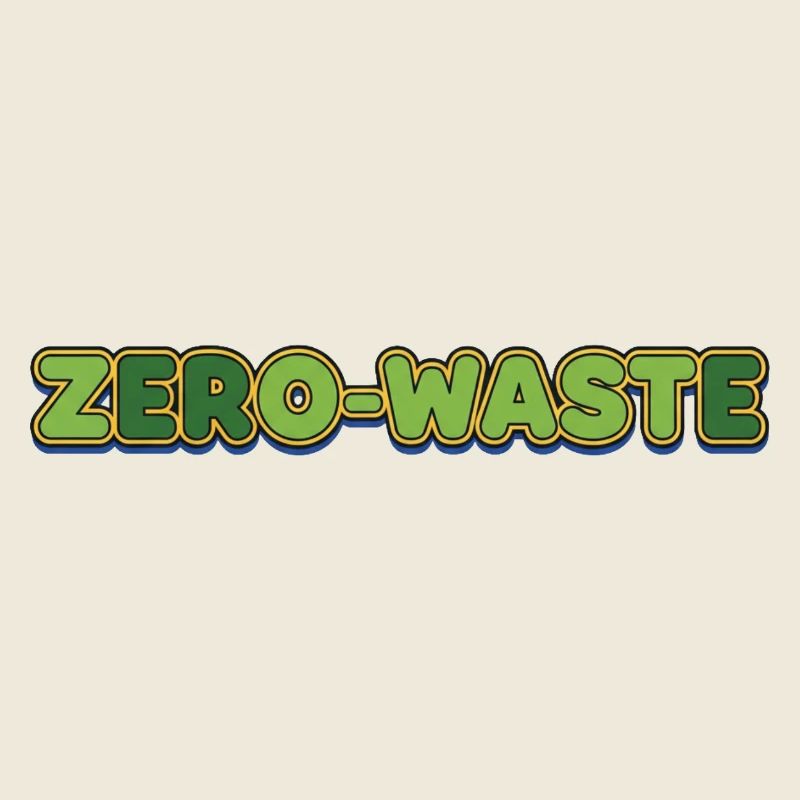 Zero-Waste Retro Grün Gelb Design
