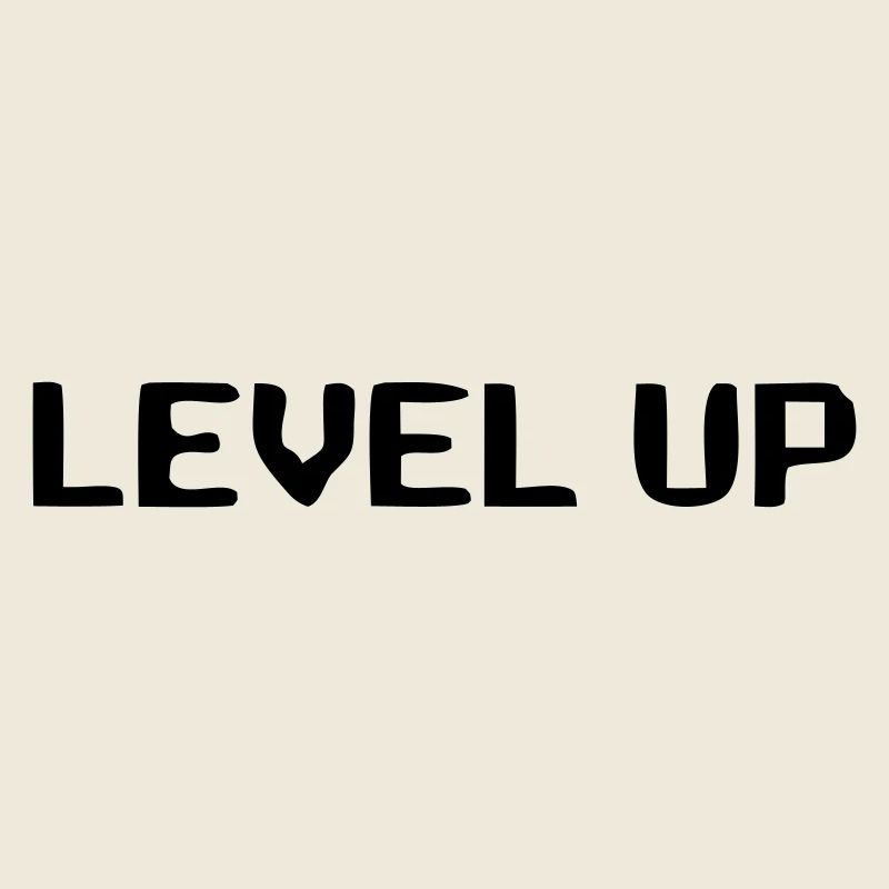 Level Up 8-Bit Schriftzug