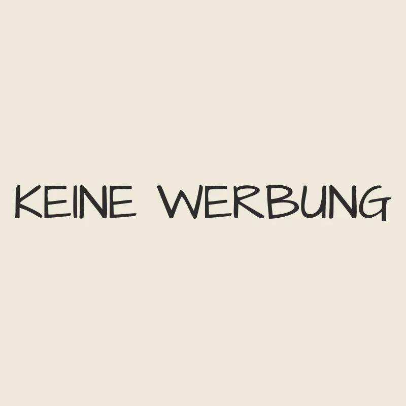 Keine Werbung – Briefkasten-Aufkleber Textdesign