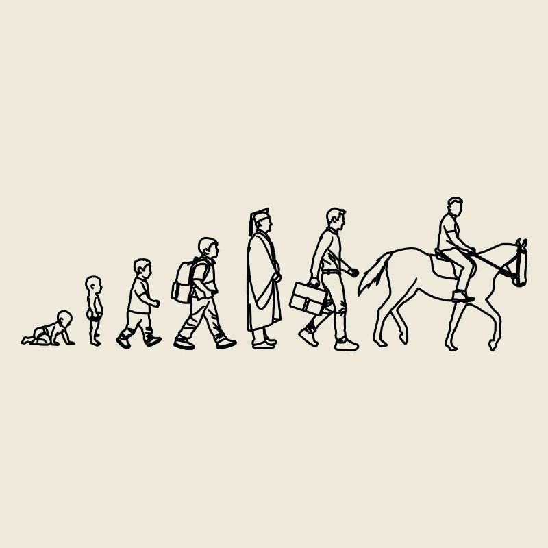Evolution vom Kind zum Reiter