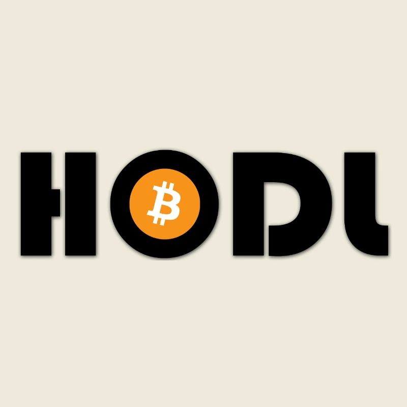 Bitcoin Symbol Print Orangene Münze