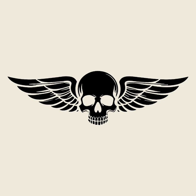 Skull Wings Biker Motorcycling