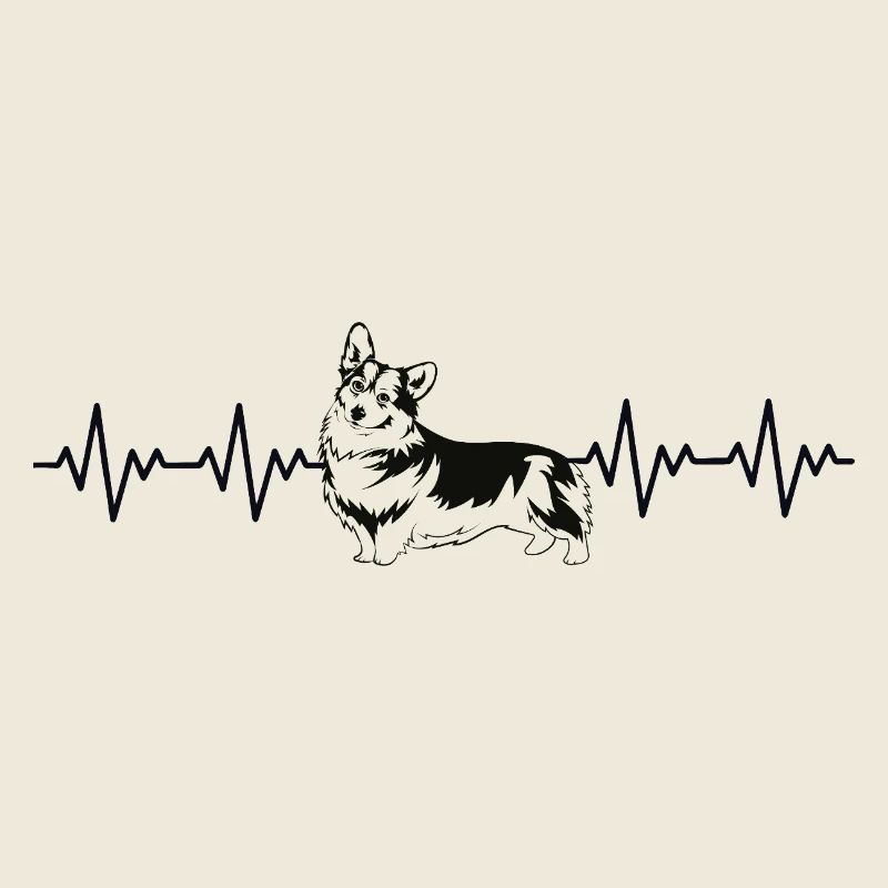 Pulsation cardiaque ECG du corgi