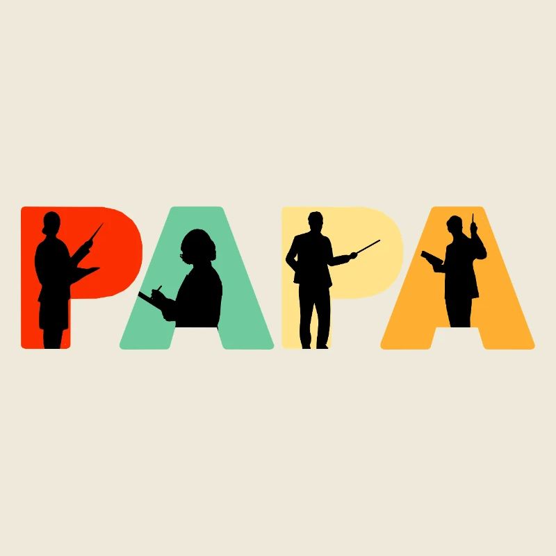 Silhouette professionnelle éducative Papa Enseignant