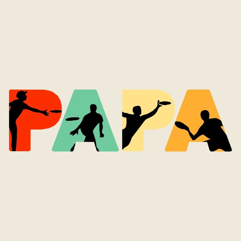 Papa Frisbee Player Ultimate Flying Disc Dad