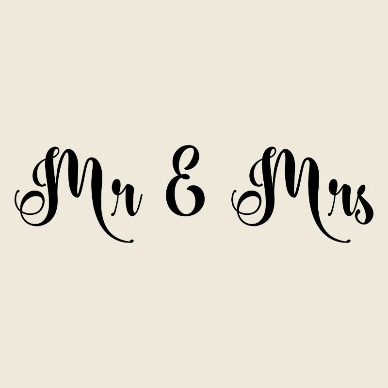 Mr & Mrs beau design de mariage