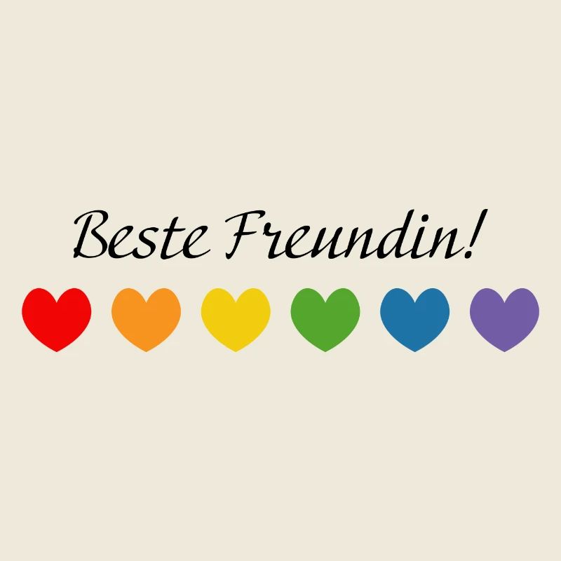 Regenbogenherzchen Beste Freundin
