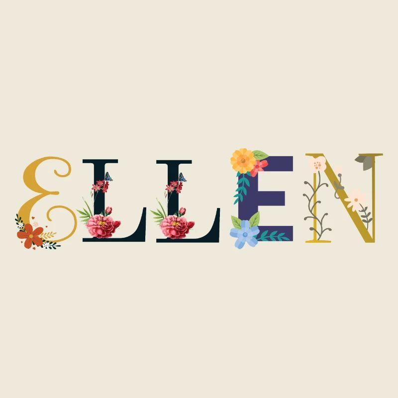 NOM ELLEN DÉCORÉ DE FLEURS